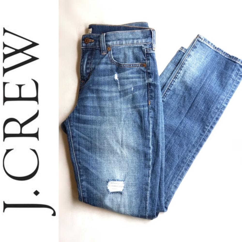 J. Crew Distressed Boot Cut Jeans